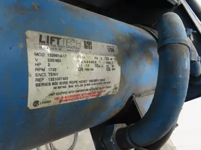 Shaw-Box 80L02025S16 Yale LiftTech Electric Cable Hoist 1 Ton 20' Lift 16FPM 3Ph