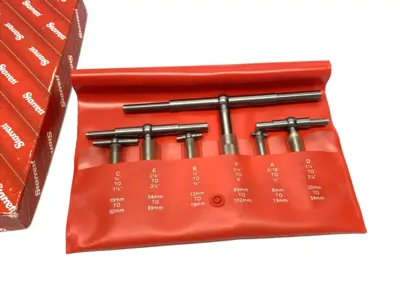 New | in-Stock Starrett Telescoping Gage Set (6) A,B,C,D,E,F In Case, 5/16" to 6" Bore Gages Michigan US | Maverick Industrial Sales #1402281