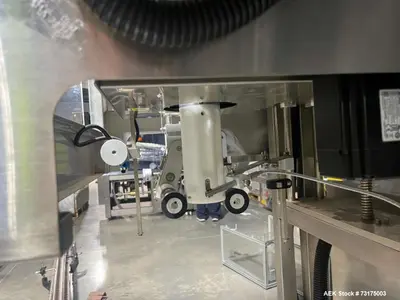 Buy Used AFM SL-LX150-V2B Shrink Sleeve Applicator for 16 oz Bottles with STC-WSN500-2M Shrink Tunnel