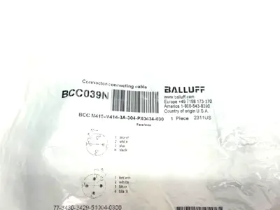 NEW BALLUFF DBL-ENDED CONNECTONG CORDSET