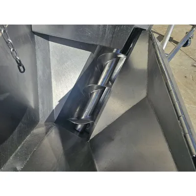 Used Stainless Steel Incline Screw Auger Conveyor 9" x 11'