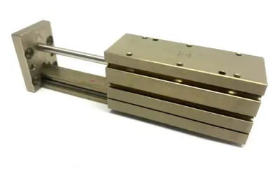 USED DESTACO ROBOHAND MINIATURE DUAL-V ROLLER BEARING SLIDE