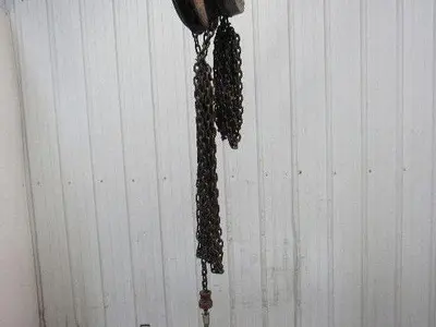 CM 1 Ton Manual Chain Fall Hoist 2000 Lbs. 28' Travel 17' Pendant Chain
