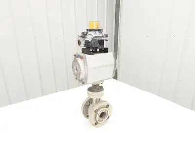Warren Controls 1.5" CW-12MW  Ball Valve Flanged w/Pneumatic Actuator