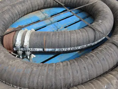 Jason 4470 Dry Bulk Material Suction Hose 5" ID x 24' Gum Rubber 75 PSI
