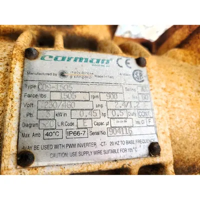 Carman Industries Fluid Bed Dryer model ACS-64 LH Serial 210414-1