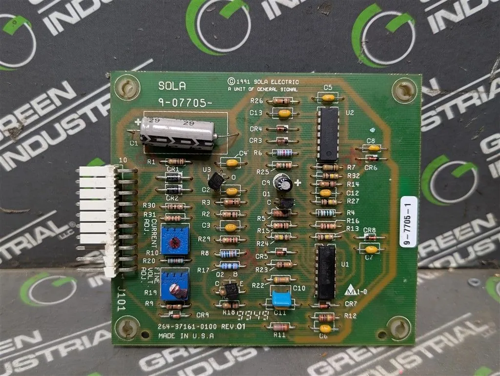 SOLA Electric 264-37161-0100 Power Supply Control Board 9-7705-1 Rev 01 Used