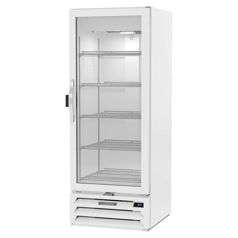 Beverage-Air MMR12HC-1-W-IQ 25 1/8" Marketmax® One Section Glass Door Merchandiser - (1) Right Hinge Door, White, 115v