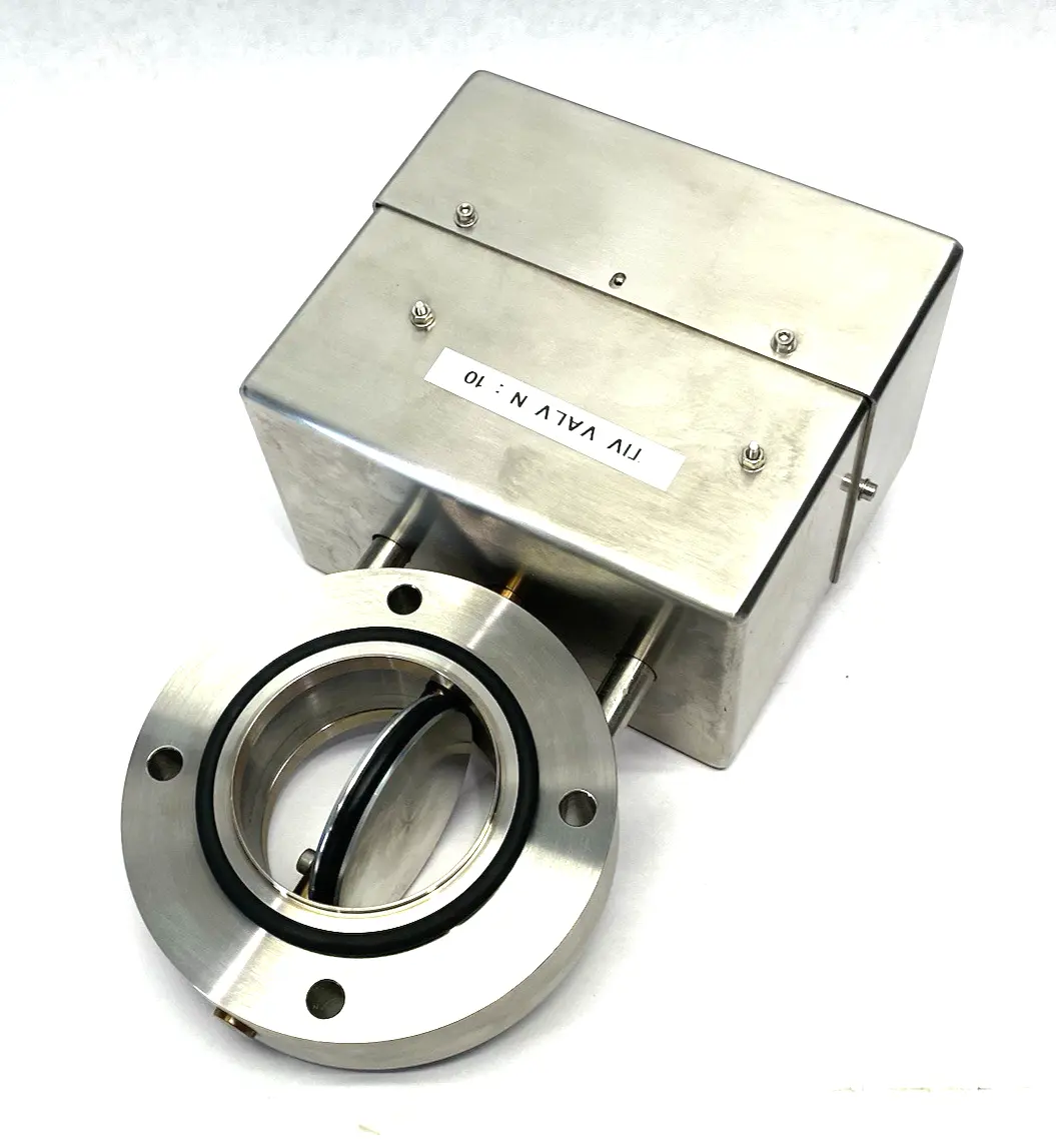Stainless Steel TIV Butterfly Valve, 68mm ID, 130mm OD, RS232 9-pin Connection