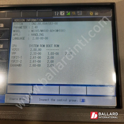 YASKAWA Motoman MH180 Robot System w/ DX200 Controller