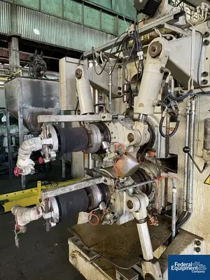 USED Berstorff 1,610 MM (63") Berstorff Vertical Two Roll Calander Sheet Stack