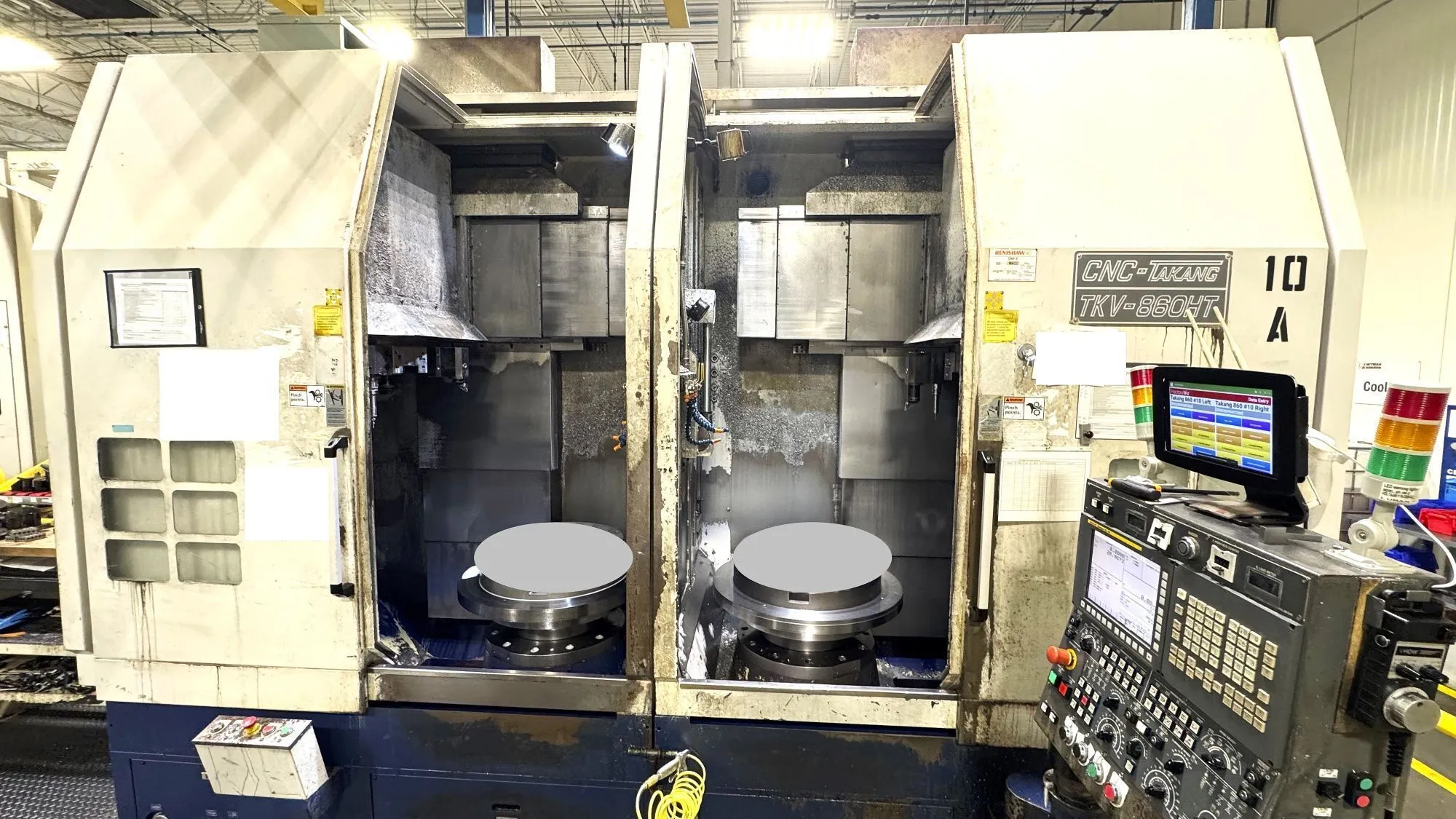 2015 Takang TKV-860-HT CNC Twin Spindle Vertical Turning Center with All Installed Options