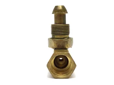 CGA-580 | Unbranded  Brass Cylinder Adapter w/ Valve DAMAGED - Used