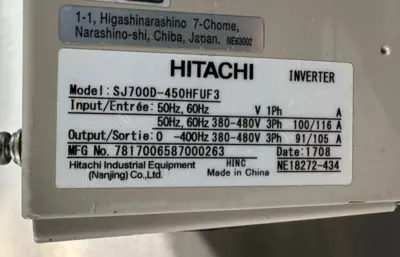 Used Hitachi _UNKNOWN_ Variable Speed Drives South Carolina US | Palmetto Automation #1484528