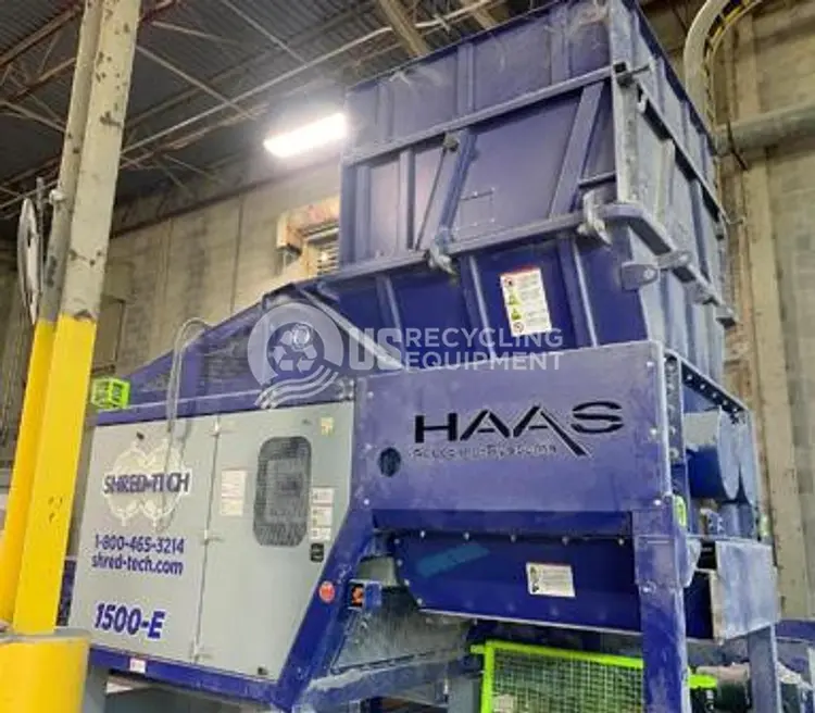Used 2018 HAAS SHRED TECH 1500-E HEAVY DUTY DUAL SHAFT SHREDDER Shredders Massachusetts US | US Recycling Equipment #1144728
