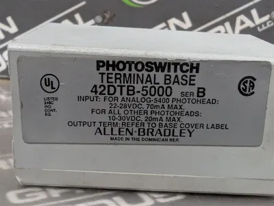Allen Bradley 42DTB-5000 Photoswitch Blue Quick Disconnect Terminal Base Used
