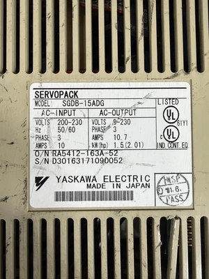Yaskawa SGDB-15ADG Servopack Drive (10.5.3)