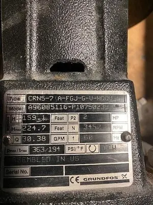 Used GRUNDFOS A96085116-P10750239 Centrifugal Pumps Pennsylvania US | Global Equipment International, LLC #1399857