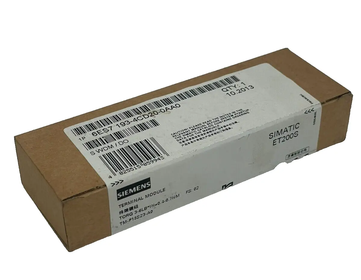 NEW SEALED SIEMENS 6ES7193-4CD20-0AA0 TERMINAL MODULE 6ES71934CD200AA0