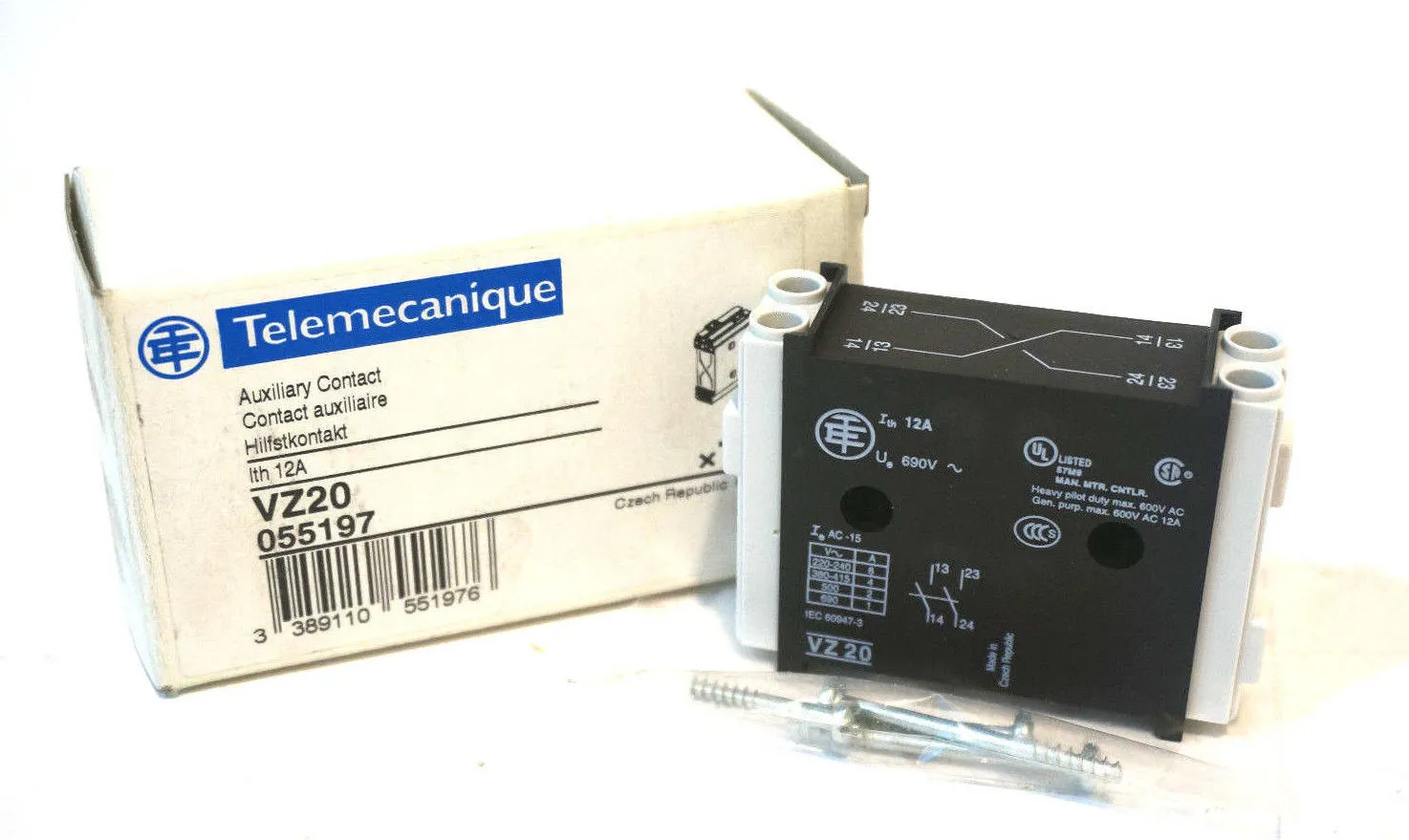 NEW TELEMECANIQUE VZ20 AUXILIARY CONTACT