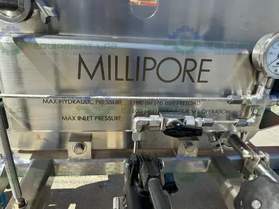 USED MILLIPORE MPOD SYS1B CP8PA5001A FILTER PRESS W/ ENERPAC P142 HYDRAULIC HAND PUMP