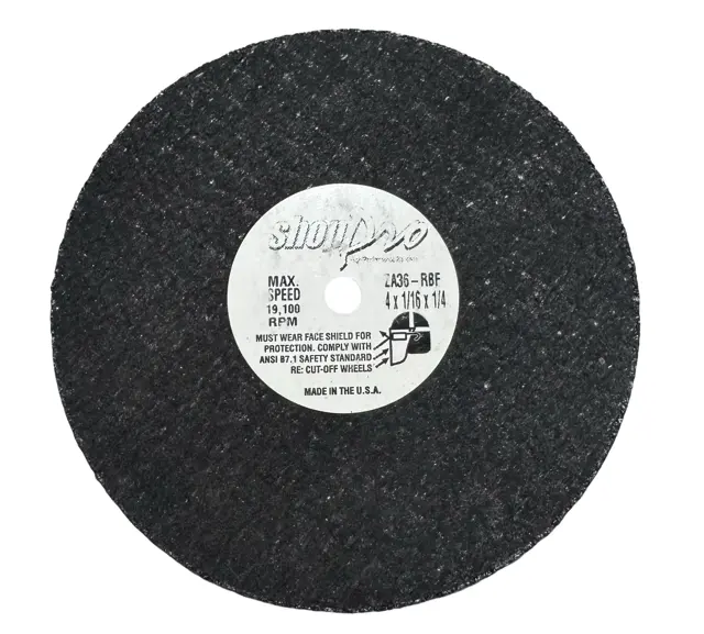 Shop Pro 4" x 1/16" x 1/4" High Speed Reinforced Cut-Off Wheel ZA36 for Metal Steel Stainless 50 Pack