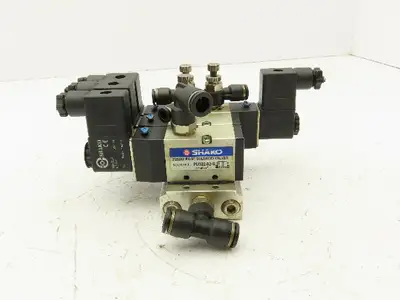 Shako PU322-02-S PU520-02D Pneumatic Solenoid Valve 3-Station Manifold 24VDC