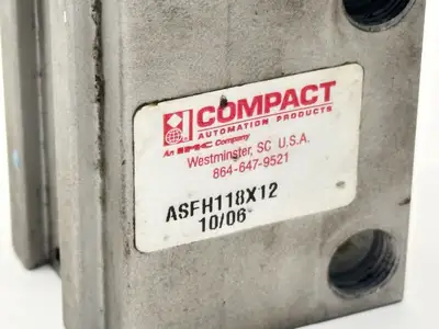 ASFH118X12, ACCC516 | Compact Air ASFH118X12 Pneumatic Cylinder 1-1/8" Bore 1/2" Stroke w/ ACCC516 - Used