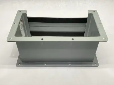 USED HOFFMAN STRAIGHT SECTION LAY-IN HINGED-COVER TYPE 12 12" X 6" X 6" GRAY