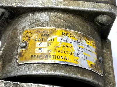 Used PYLE NATIONAL AC RECEPTACLE 4 POLE 30A 600V Connector Accessories | Maverick Industrial Sales #1117605