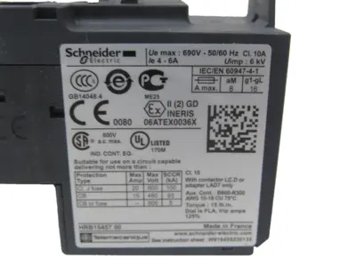 NEW SCHNEIDER ELECTRIC LRD-10 OVERLOAD RELAY LRD10