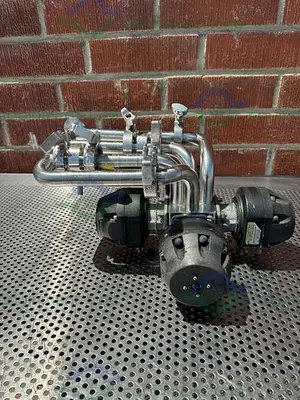 USED 4 ITT PURE FLO ADVANTAGE STAINLESS STEEL DIAPHRAGM VALVE W/ 1" SANITARY FITTING