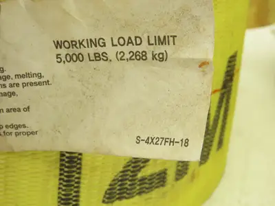 4"x 26' Winch Strap V-Ring D-Ring Flatbed Tie-Down 5000 Lbs  Lot of 4