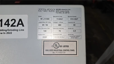 31.5" Wide Weima Shredding/Grinding Line, New In 2022