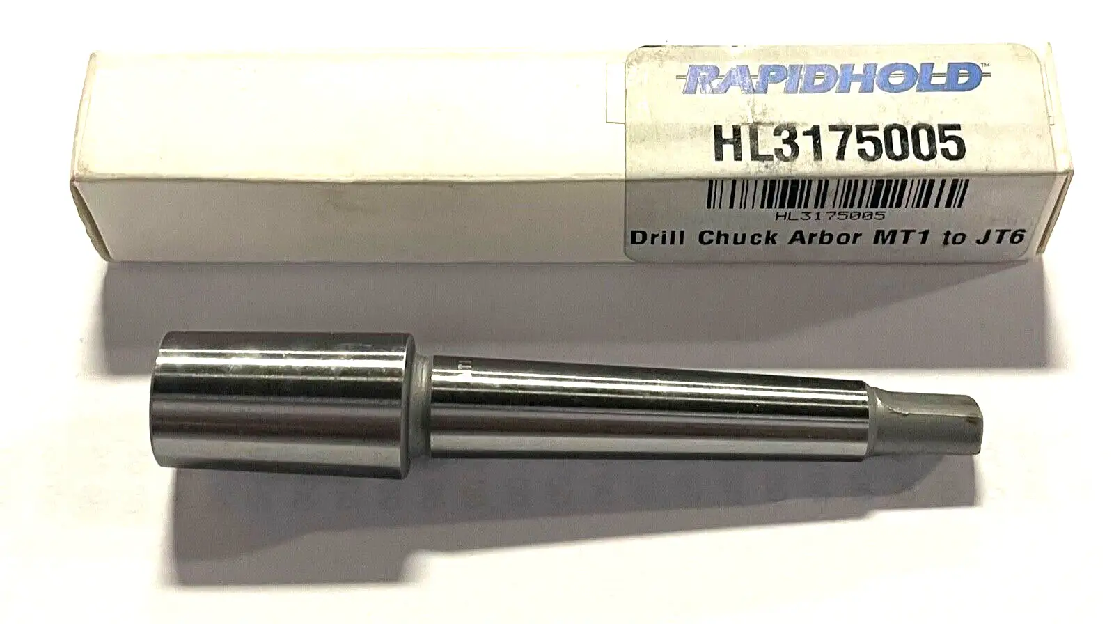RapidHold Drill Chuck Arbor With Tang MT1 to JT6
