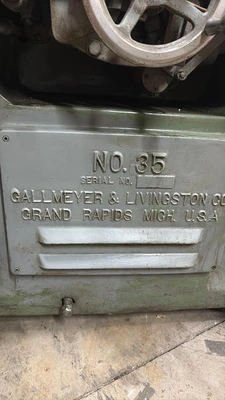 GALLMEYER & LIVINGSTON 35 Reciprocating Surface Grinders | Global Machine Brokers, LLC (4)