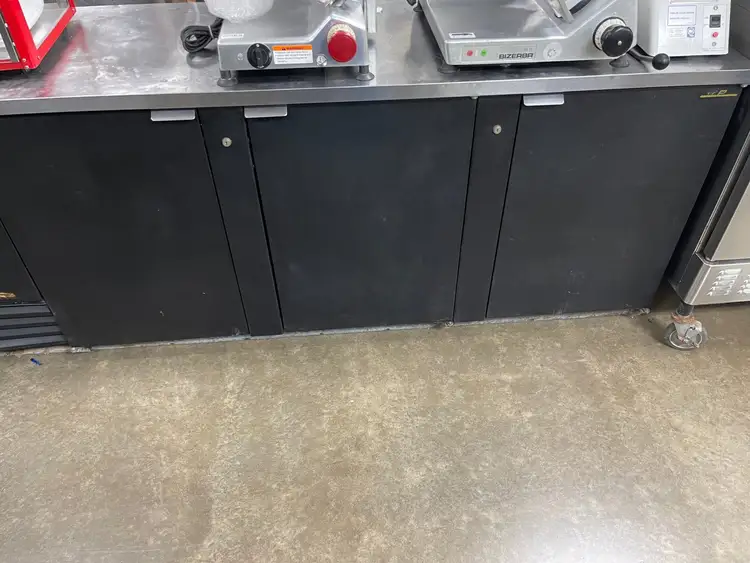 Used APW Wyott Used APW 90.25" Commercial 3 Door Bar Refrigerator 120V Bottle Coolers Illinois US | Falcon Restaurant Supply #1376418