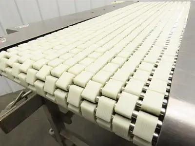 Hosokawa FA420KST 29"x 51"L Food Process Spreader Fanning Conveyor 3PH Adj Speed