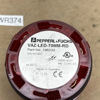 Pepperl+Fuchs 196233 VAZ-LED-70MM-RD Red Stack Light Optical Indicator LED Lamp