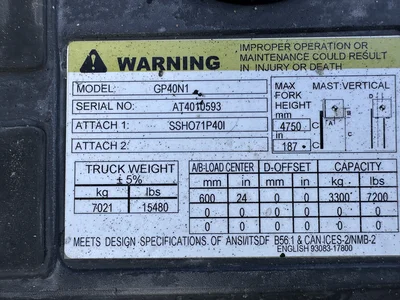 Used 2016 CAT GP40N Liquid Propane Forklifts Michigan US | KD Equipment Sales #1548819