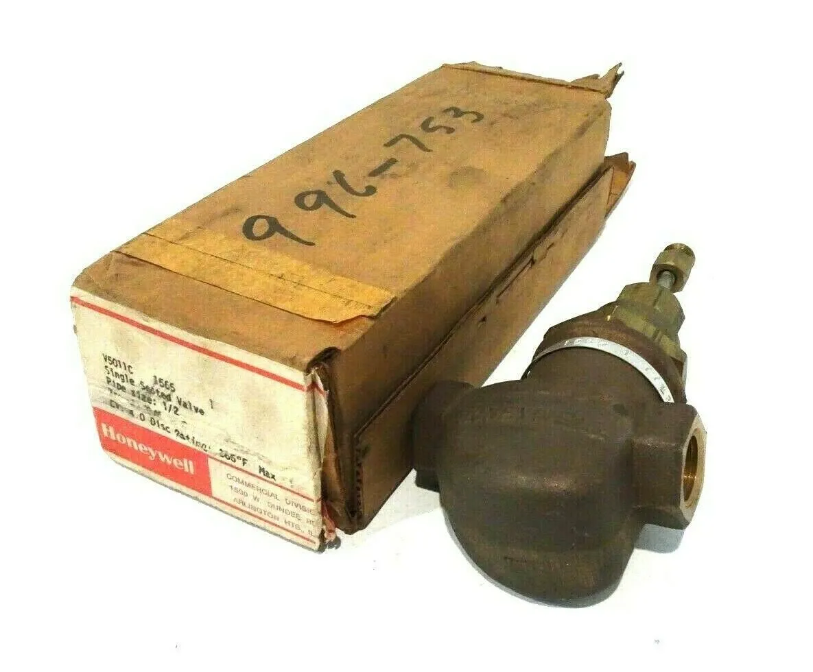 NEW HONEYWELL V5011C-1565 SINGLE SEATED VALVE 1/2" V5011C1565