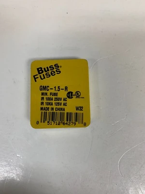 NEW Cooper Bussmann BK/GMC-1.5-R