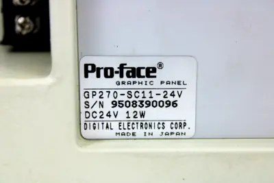 Pro-Face GP270-SC11-24V Digital Touch Screen Panel, 24V DC