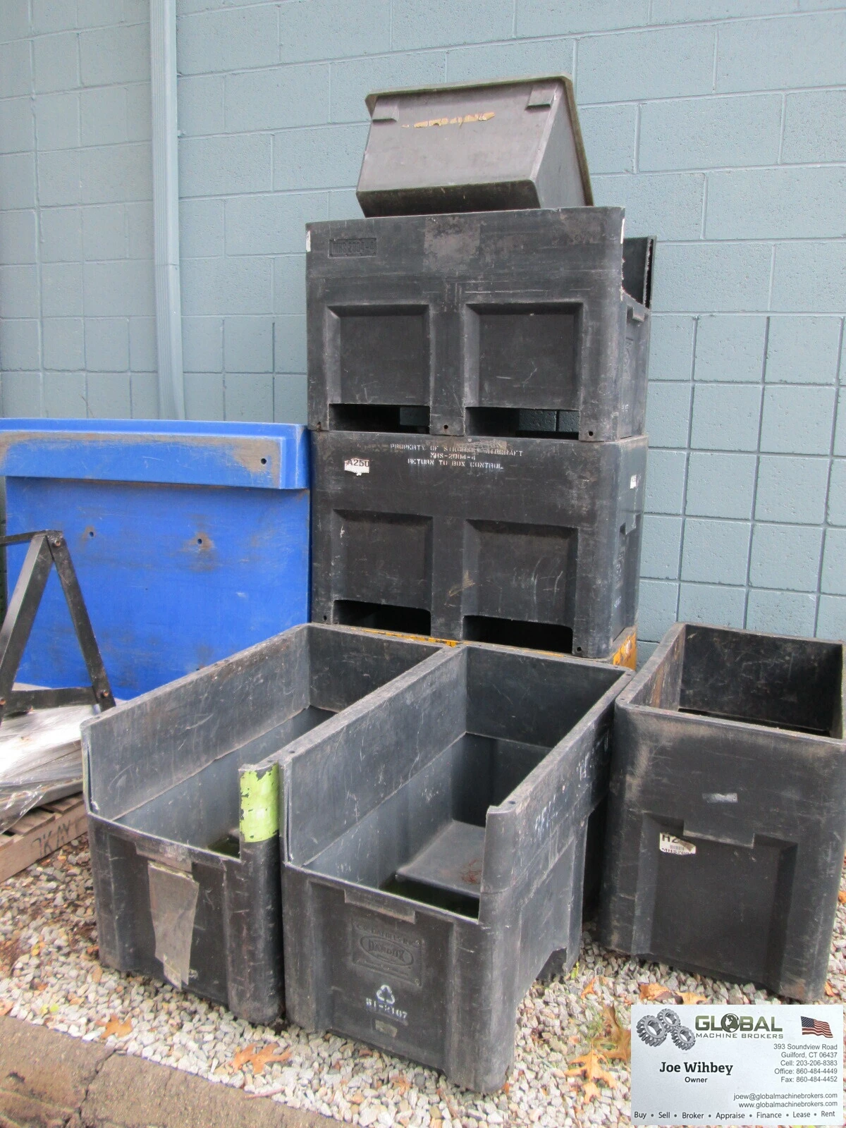 Plastic Stacking Storage Totes 20"D x 33"L x 17"W With Modification