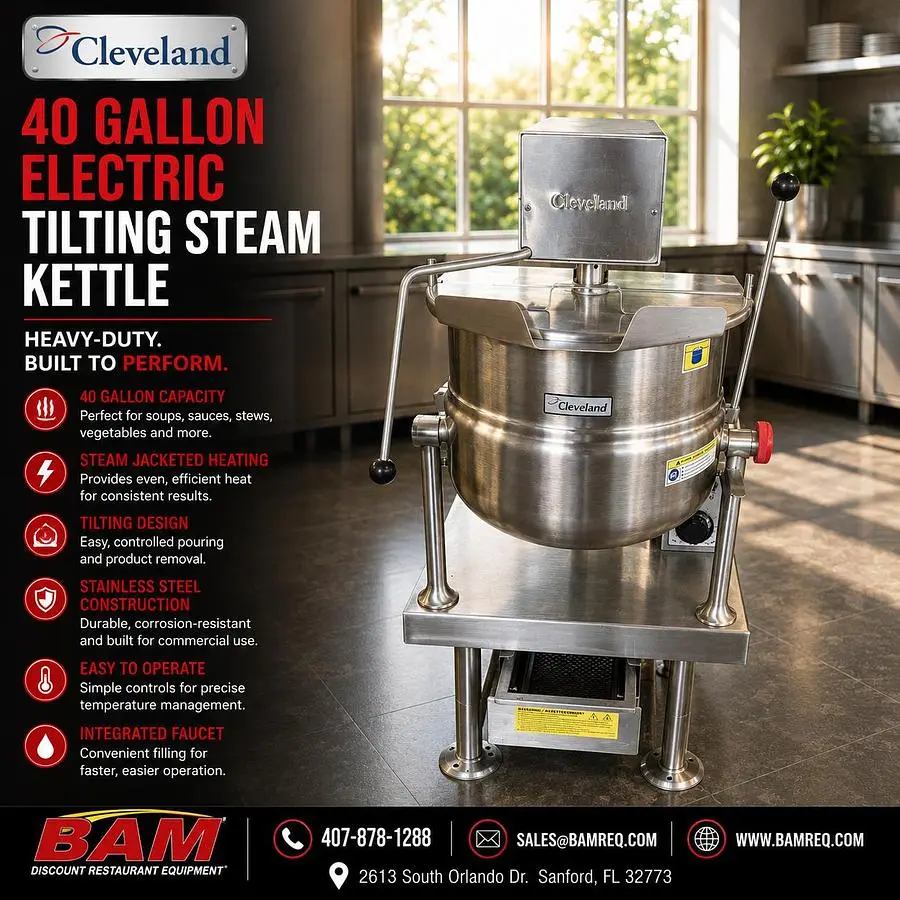Used 2018 CLEVELAND MKDT12-T Cooking Kettles Florida US | BAM Discount Restaurant Equipment #1353637
