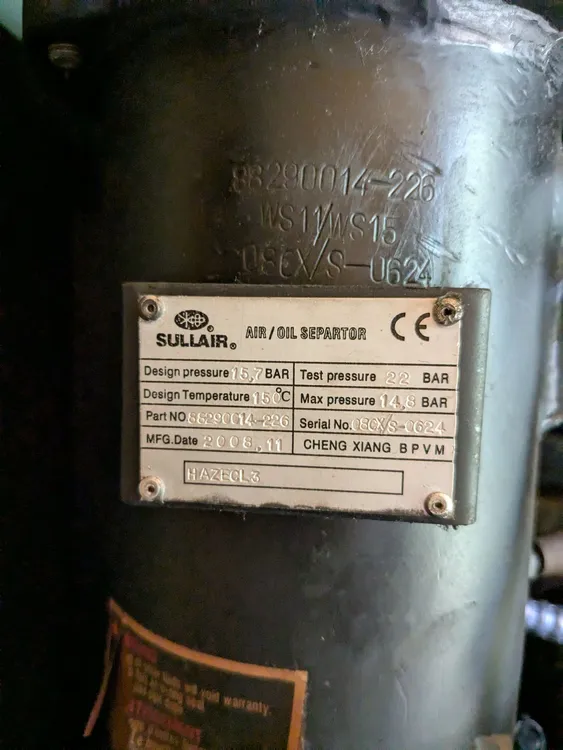 Used 2008 SULLAIR SHOPTEK ST1500 Lubricated Reciprocating Air Compressors US | Covalentis Corp. #908251