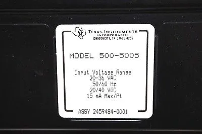 USED TEXAS INSTRUMENTS 500-5005 INPUT MODULE 5005005