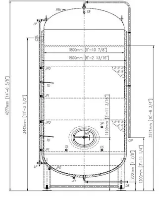 Tank, 1860 Gallons, S/st, DT/DB, Ripley, 60 BBL Brite Tank #C745094