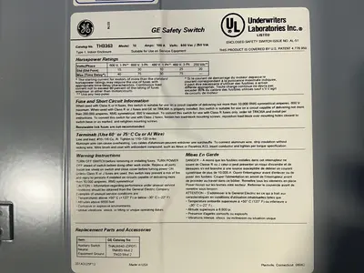 Used GENERAL ELECTRIC TH3363 Disconnects Ohio US | HGR 24 #1419546