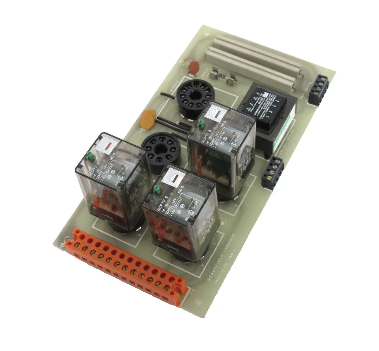 USED STRAYFIELD 3-00-219 RELAY BOARD 15-01-018 300219